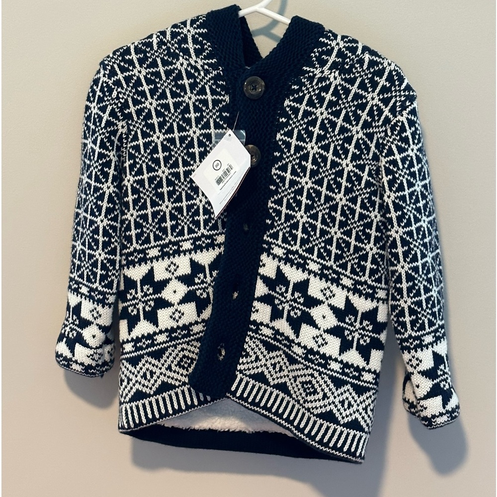 Hanna Anderson Button Sweater with a hood